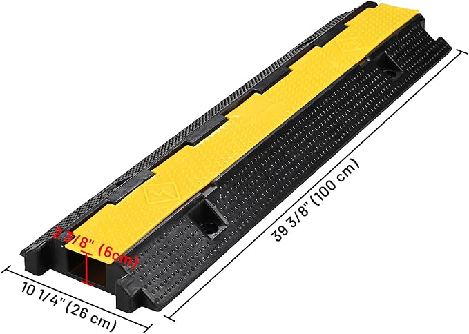 Yescom Cable Ramp Protector 1 Channel Garden Hose Protecitive 22000 Lbs Load - Image 2