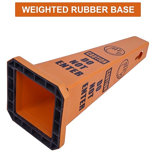 OrangeStar Do Not Enter Cones 4-Pack, 26.5" Large 4-Sided No Entry Message - Image 6