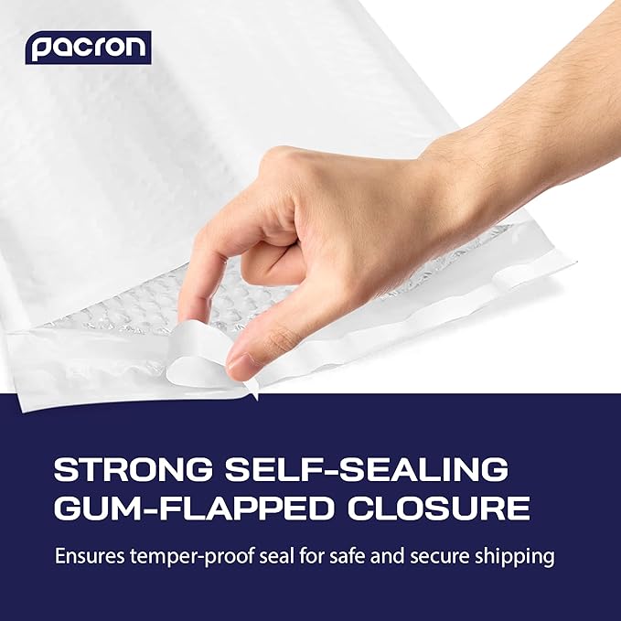 200-Pack Waterproof Poly Bubble Mailers 8.5 x 14.5 - Image 3