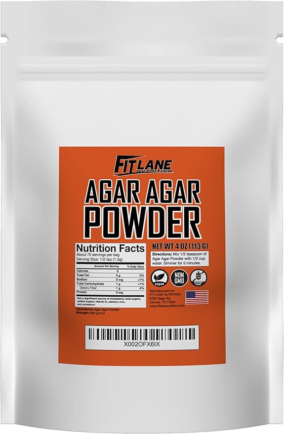 Agar Agar Powder 4 oz by FitLaneNutrition