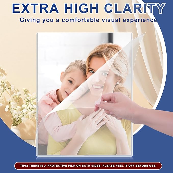 AKONEGE 10PCS 9" x 12" Rigid Print Protectors Clear Plastic Sheet Protectors - Image 4