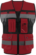 Safety Vest High Visibility Reflective Construction Vest by OPLERAI