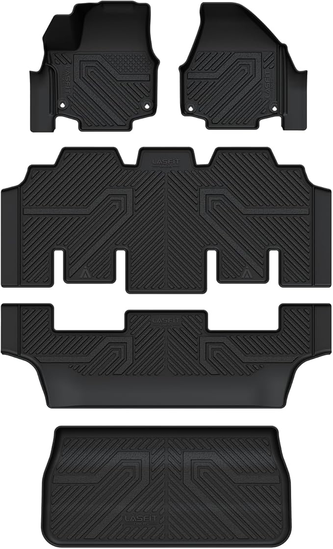 LASFIT Floor Mats for Chrysler Pacifica 2017-2025, All-Weather TPE Floor Liners - Image 8
