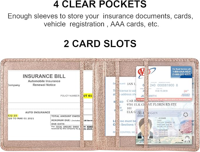 Cacturism Car Registration and Insurance Holder, Vehicle Glove Box Car - Image 2