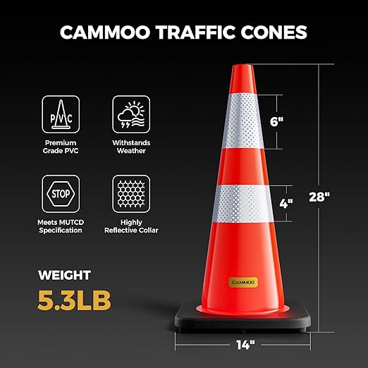 10 Pack 28 Inch Traffic Cones - Image 4