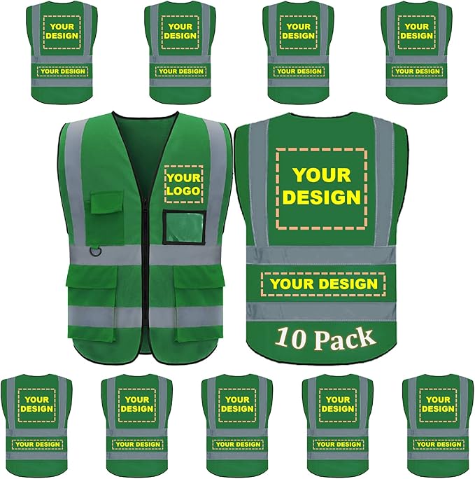 BeautyWill Custom Logo Safety Vest Class2 High Visibility Reflective Vest by BeautyWill