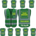 BeautyWill Custom Logo Safety Vest Class2 High Visibility Reflective Vest by BeautyWill