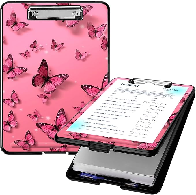 Clipboard with Storage, High Capacity Plastic Storage Clipboard with Pen Holder by Qindaiwen