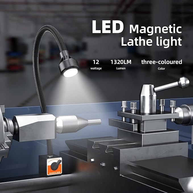 Magnetic Work Light, Three-ColorTemperature, 1320 Lumen 120v FlexibleGooseneck - Image 5