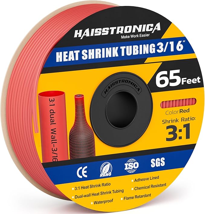 haisstronica 3:1 Heat Shrink Tubing, Shrink Ratio Adhesive Lined Marine Grade by HAISSTRONICA