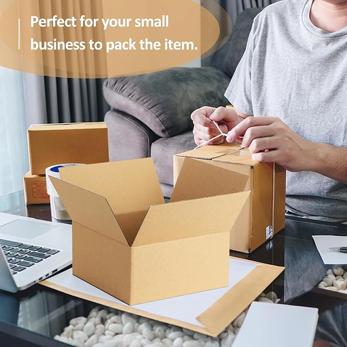 Eupako 8x8x4-Small-Shipping-Boxes-30-Pack-Brown-Corrugated-Box-Mailers - Image 7