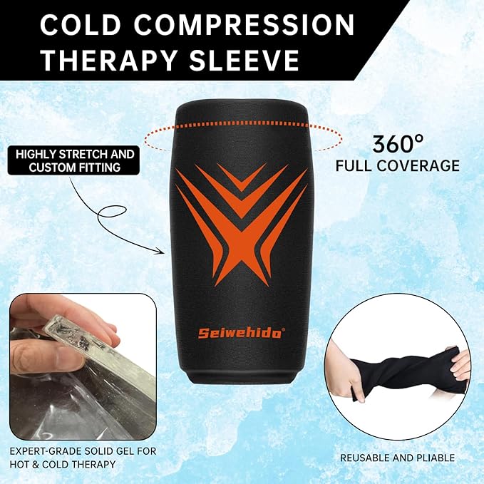 Extended Leg Knee Ice Pack Wrap - Image 2