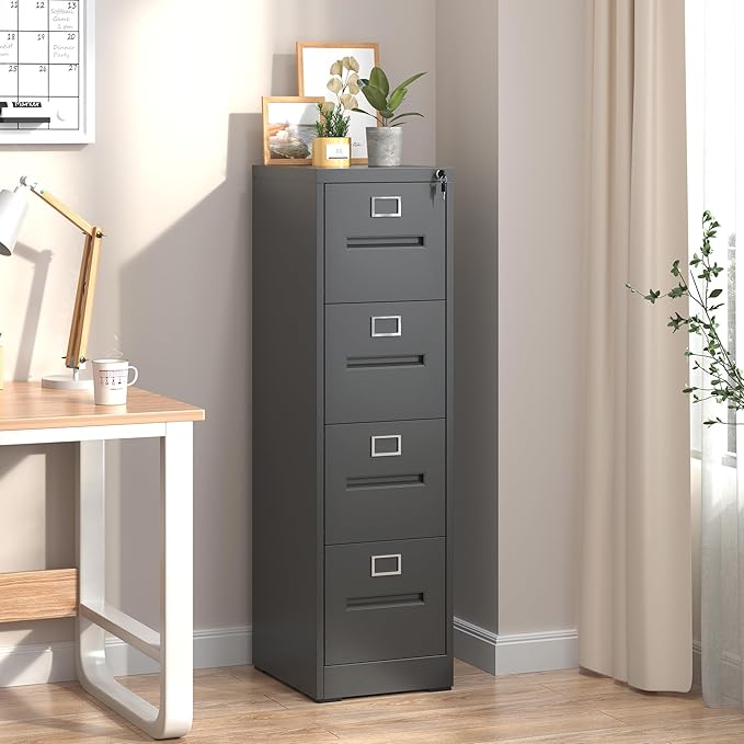 4 Drawer File Cabinet, Steel Filing Cabinets - Image 2