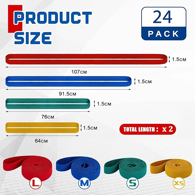 24 Pcs Extra Large 42" 36" 30" 25" Moving Rubber Bands - Image 2