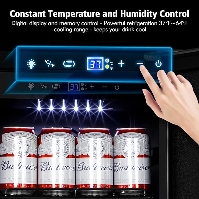 Tylza Beverage Refrigerator 15 Inch Wide, Mini Fridge Stainless Steel Under - Image 3