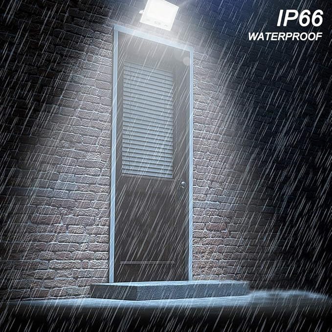 LED Flood Lights 60W 3 Pack, 6000lm Super Bright Floodlight IP66 Waterproof - Image 3