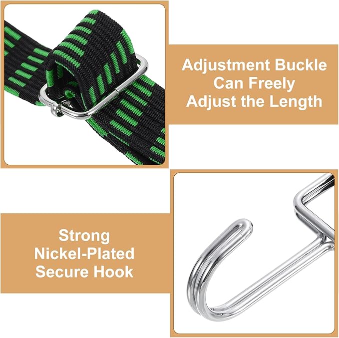 uxcell 6Pcs Adjustable Bungee Cords - Image 4