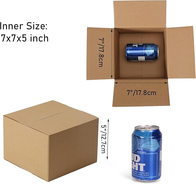 CRUGLA 40 Packs 7x7x5 Shipping Boxes - Image 2