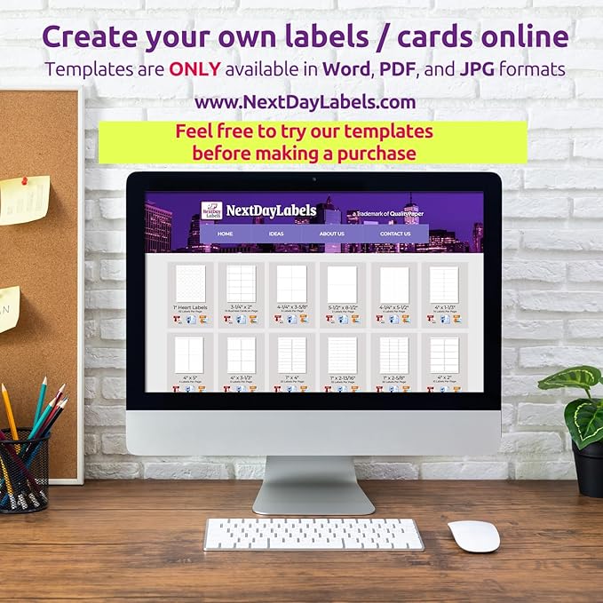 NextDayLabels - 1 Inch Round Stickers - Matte White Circle Labels - Image 6