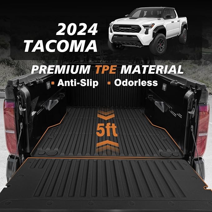 TripleAliners for Tacoma 2024 2025 | Truck Bed Mat & Tailgate Mat | All Weather - Image 6