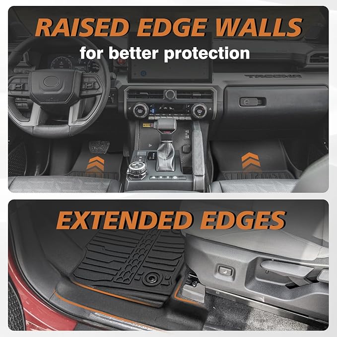 TripleAliners for Tacoma 2024 2025 Double Cab Floor Mats All Weather Floor - Image 6