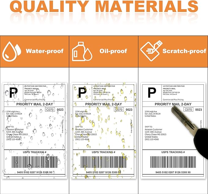 FungLam 4"x6" Thermal Shipping Labels, Fanfold 4"x6" Thermal Labels, Shipping - Image 2