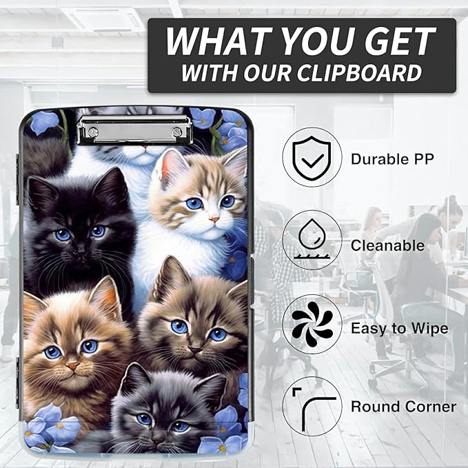 File Clipboard Storage with Pen Holder High Capacity Plastic Nursing Clipboards - Image 4
