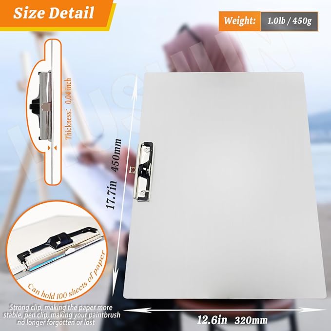 Aluminum 11x17 Clipboard A3 Metal Stainless Hangable Clipboards - Image 6