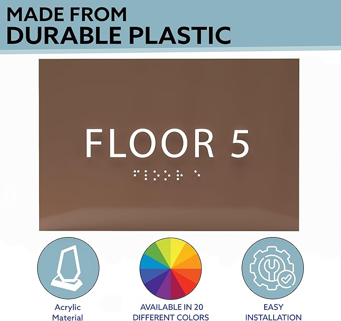 6" X4" Floor 5 Sign - Image 2