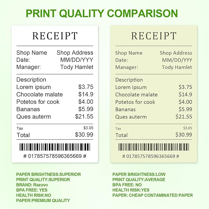 2 1/4 x 85 Thermal Receipt Paper, Compatible - Image 3