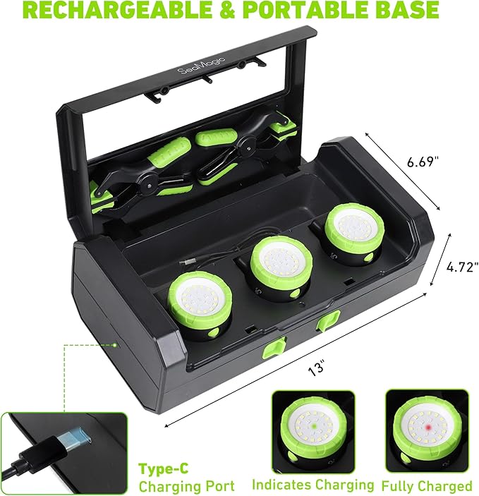 3-Pack Rechargeable LED Work Lights - Image 7