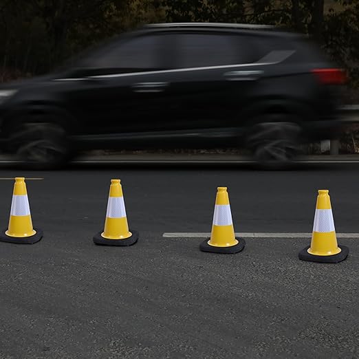 OrangeStar 4-Pack 12" Traffic Cones, Weighted Safety Cones - Image 5