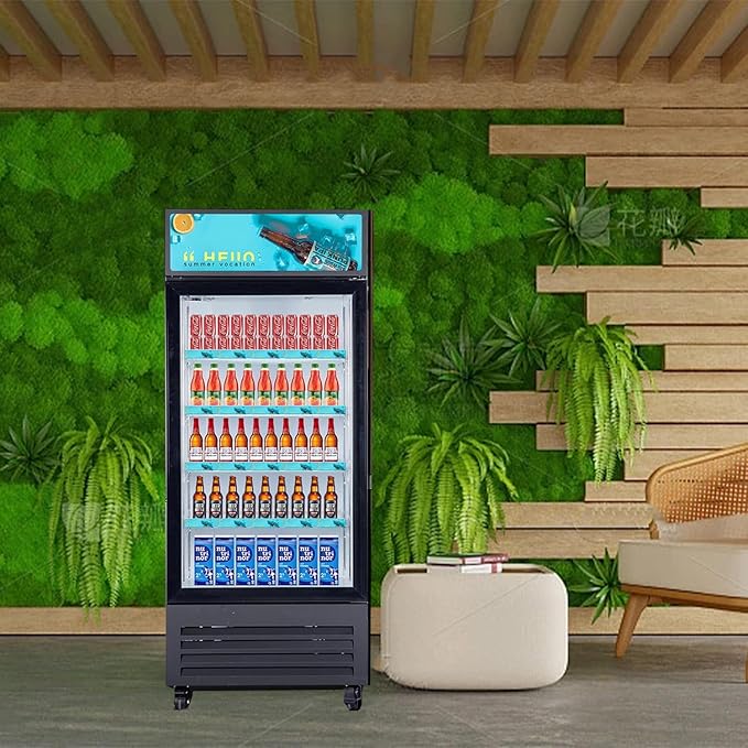 Commercial Beverage Refrigerator Display Fridge, Single Glass Door Merchandiser - Image 8