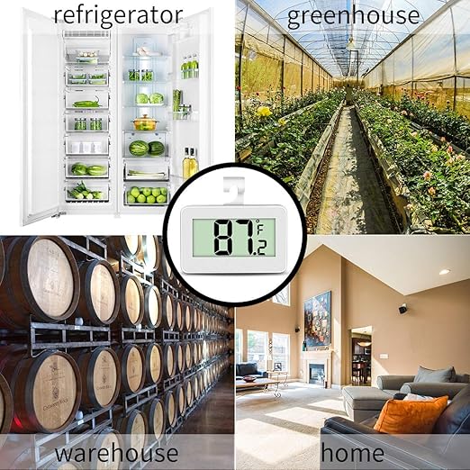 Mini Refrigerator Fridge 2 Pack Digital Freezer Thermometer Waterproof Room - Image 5
