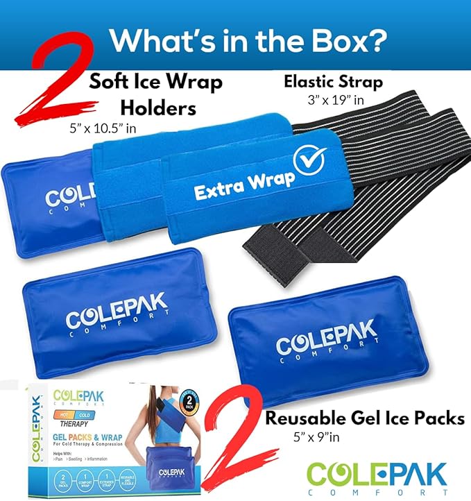 Hot & Cold Ice Packs for Injuries Reusable Gel for Pain Relief, Joint Muscle - Image 4