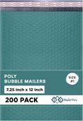 Green Poly Bubble Mailers 7.25x12 inch #1 | Self Seal Padded Envelopes | by MAILERVIEW