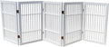 Pet Dog Gate Strong and Durable Freestanding Folding Acacia Hardwood Portable by Urnporium
