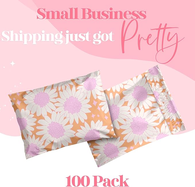 14.5x19 Designer Poly Mailer 100 Pack Heavy Duty Waterproof Self Seal Shipping - Image 3