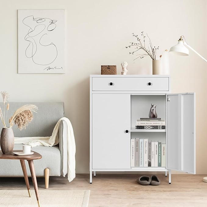 BESFUR Metal Storage Cabinet 35" H, Metal Cabinet - Image 5