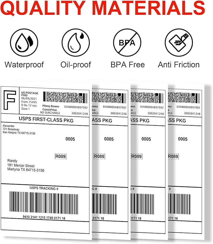 Direct Thermal Labels 4x6-450 Labels/Roll, Thermal Shipping Labels - Image 4