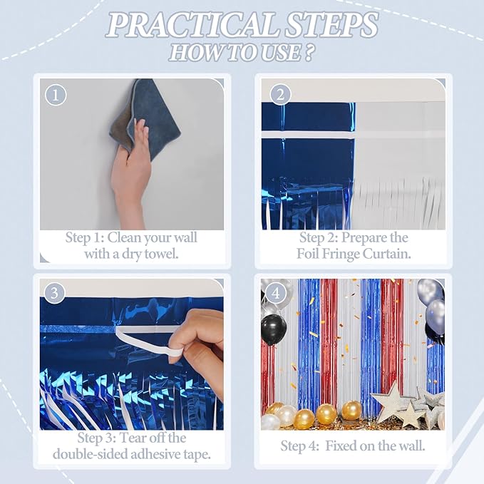 3 Pack Foil Fringe Backdrop - Image 2