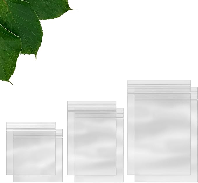 Assorted Resealable Plastic Bags 600 Pack — Clear Reclosable Variety Pack - Image 2