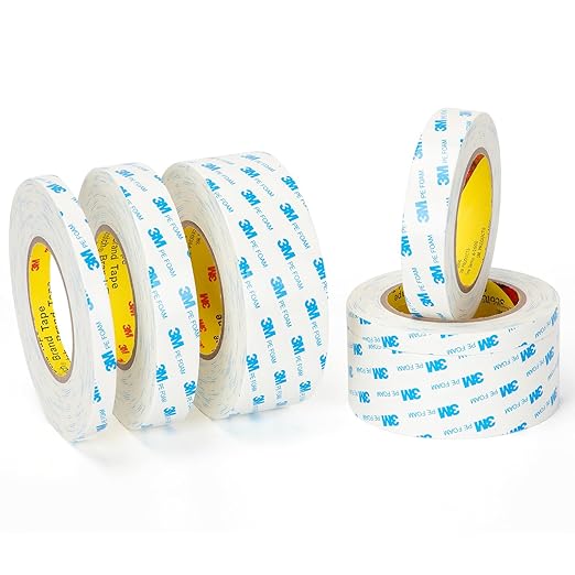 3M Double Sided Tape 0.75"×16.5Ft 2 Pack PE Foam Tape Removable Adhesive Tape - Image 7