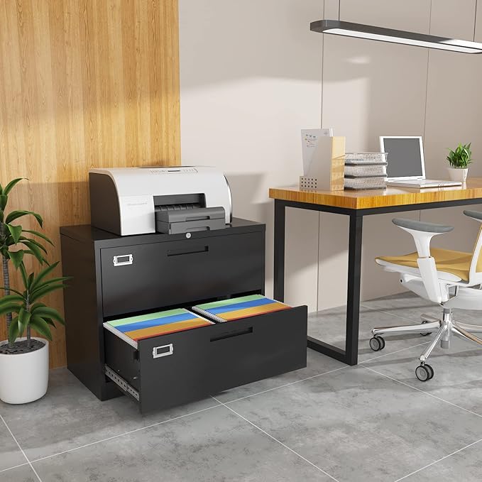 2 Drawer Lateral File Cabinet Metal Filing Cabinet - Image 9