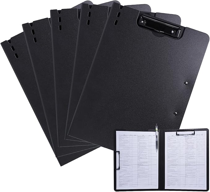 Clipboard Folder, 5 Pack A4 Foldable Clipboard by FRETONBA