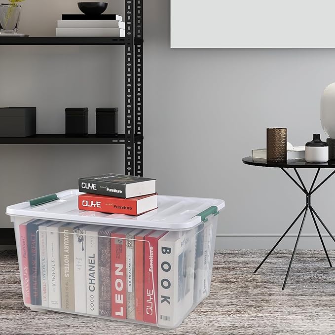 4 Packs Large 80 L Plastic Storage Bins - Image 6