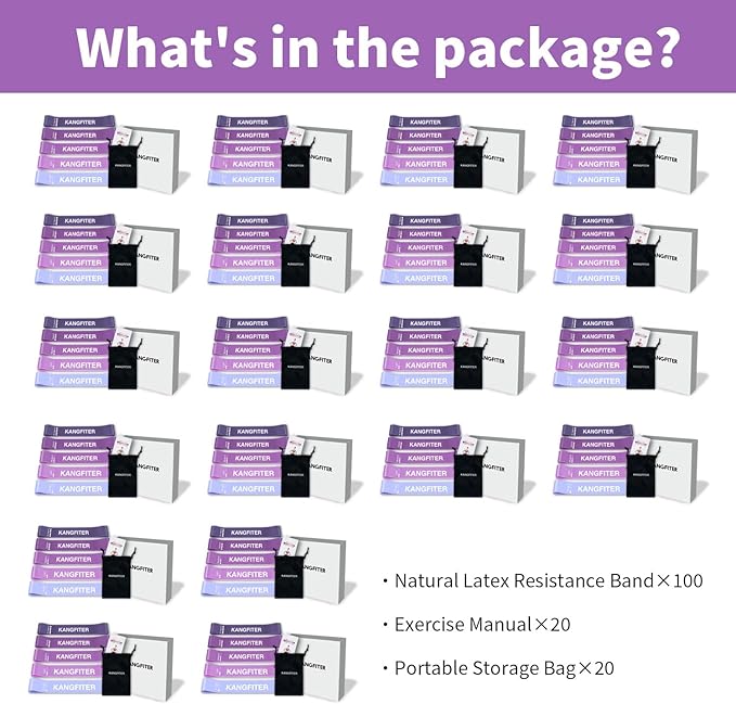 100 PCS Bulk Resistance Bands, Loop Exercise Bands Set - Image 6
