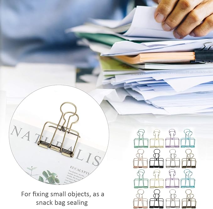 16 Pcs Hollow Binder Clips - Image 5
