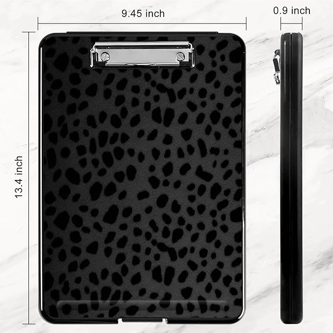 Clipboard with Storage, Plastic Storage Clipboard with Low Profile Clip - Image 2