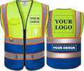 BeautyWill Custom Safety Vest Customized Logo Mesh Vest Class2 High Visibility by BeautyWill